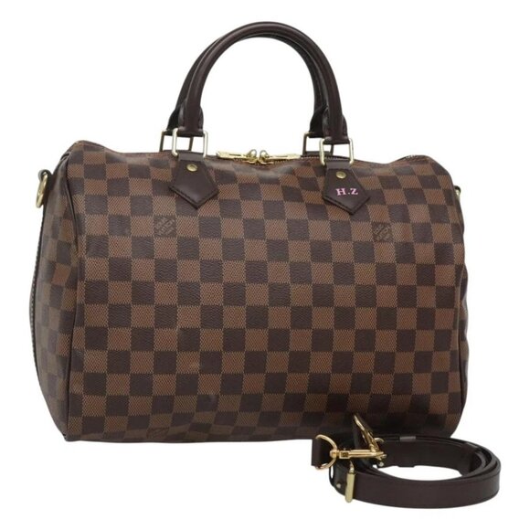 LOUIS VUITTON Damier Ebene Speedy Bandouliere 30 Hand Bag - Picture 1 of 14